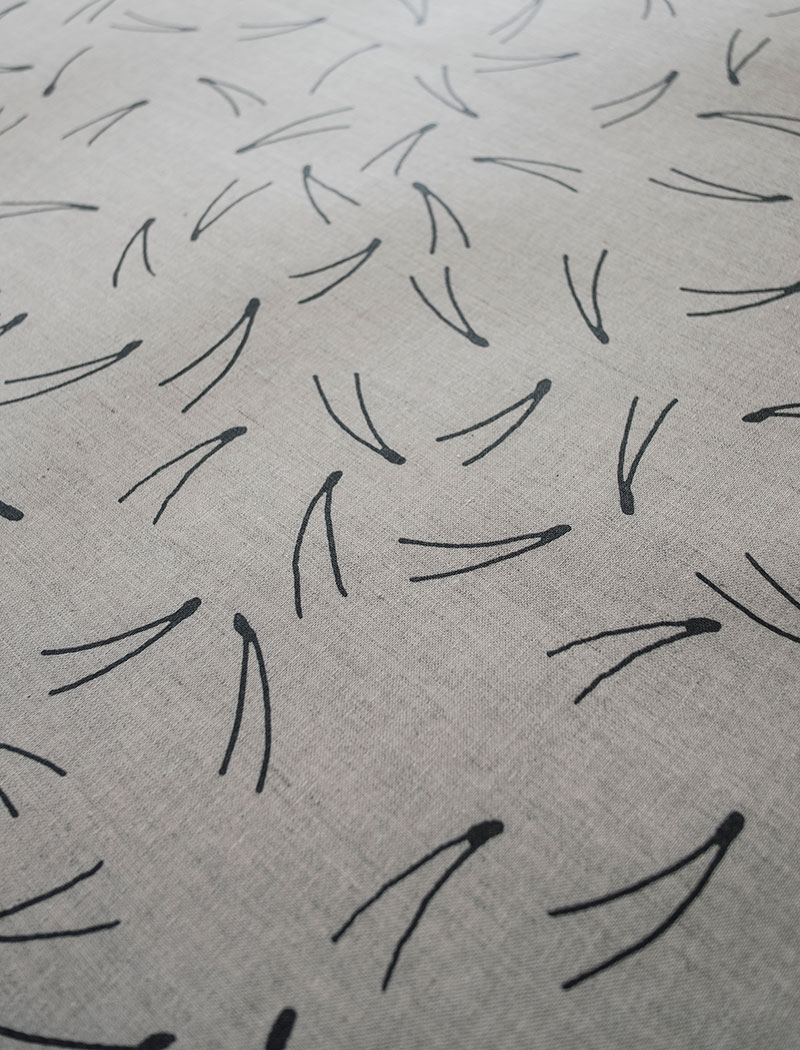 BARR COATED FABRIC SAMPLE, NATURE/BLACK