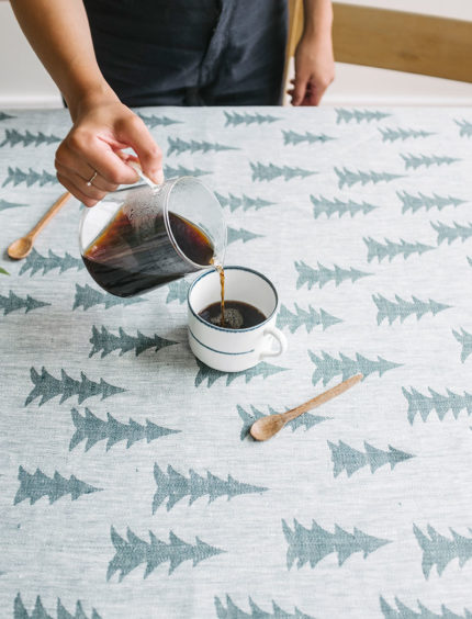 GRAN LINEN TABLECLOTH, DARK GREEN
