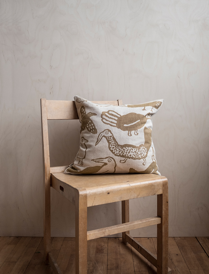 TORI CUSHION COVER, MUSTARD
