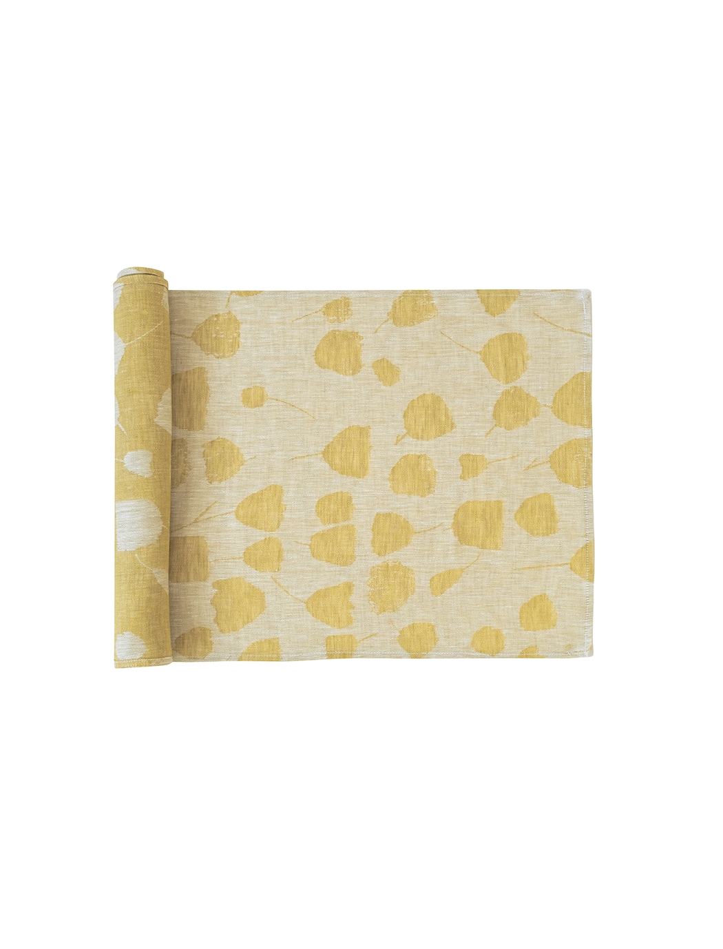 BOUQUET LINEN TABLE RUNNER, YELLOW