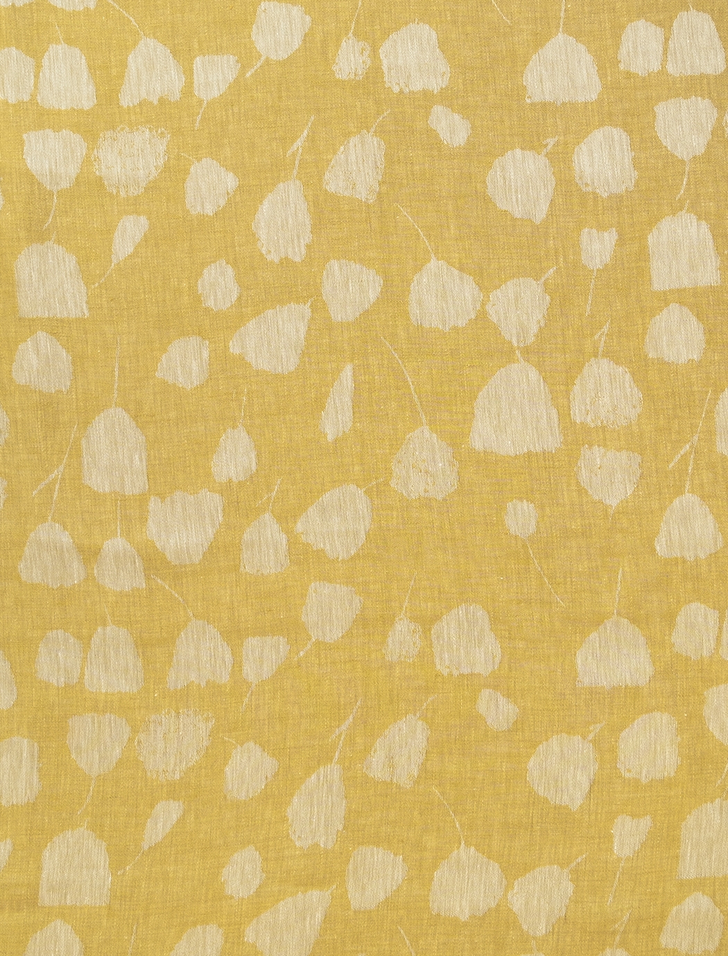 BOUQUET LINEN FABRIC SAMPLE, YELLOW