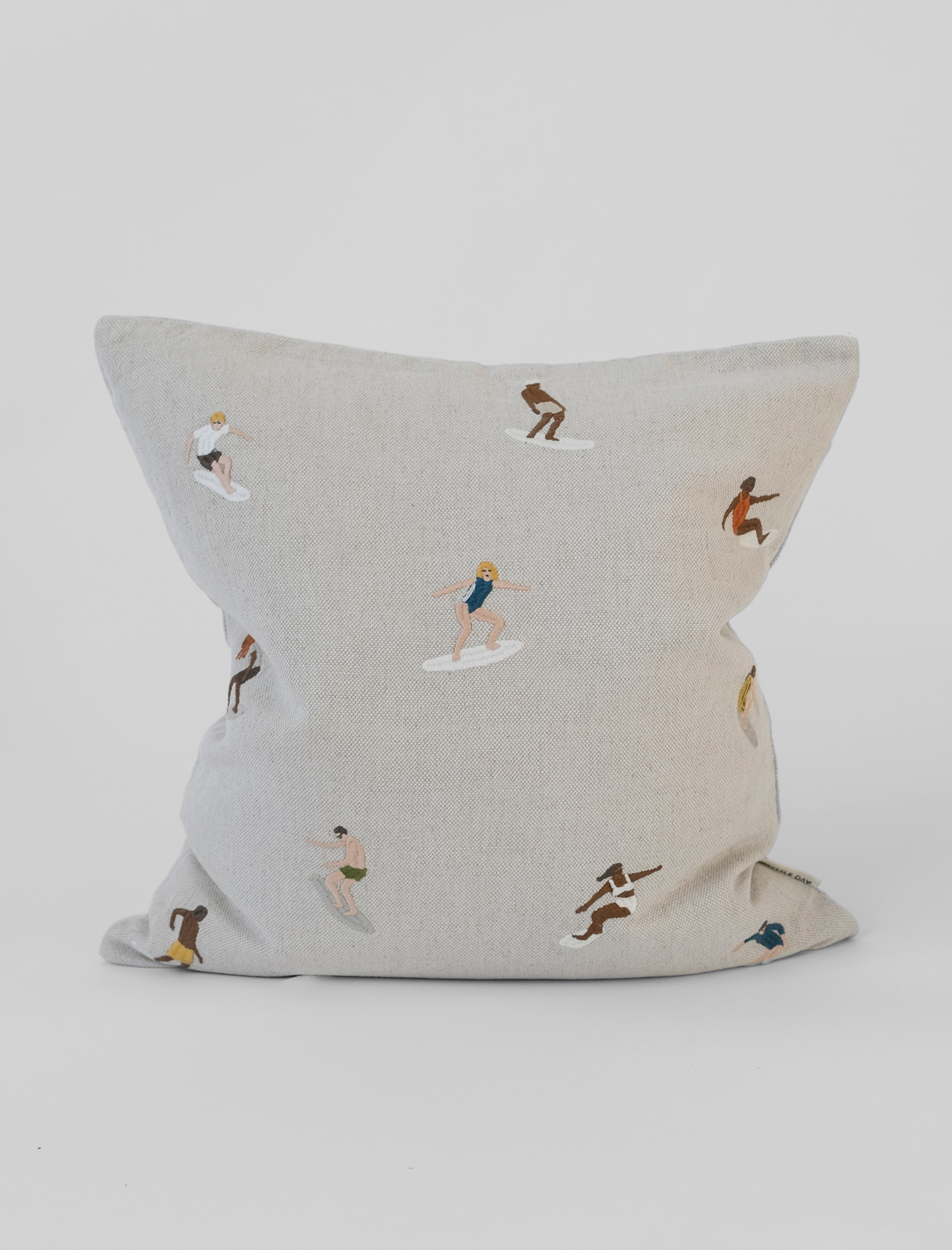 SURFERS EMBROIDERED CUSHION COVER