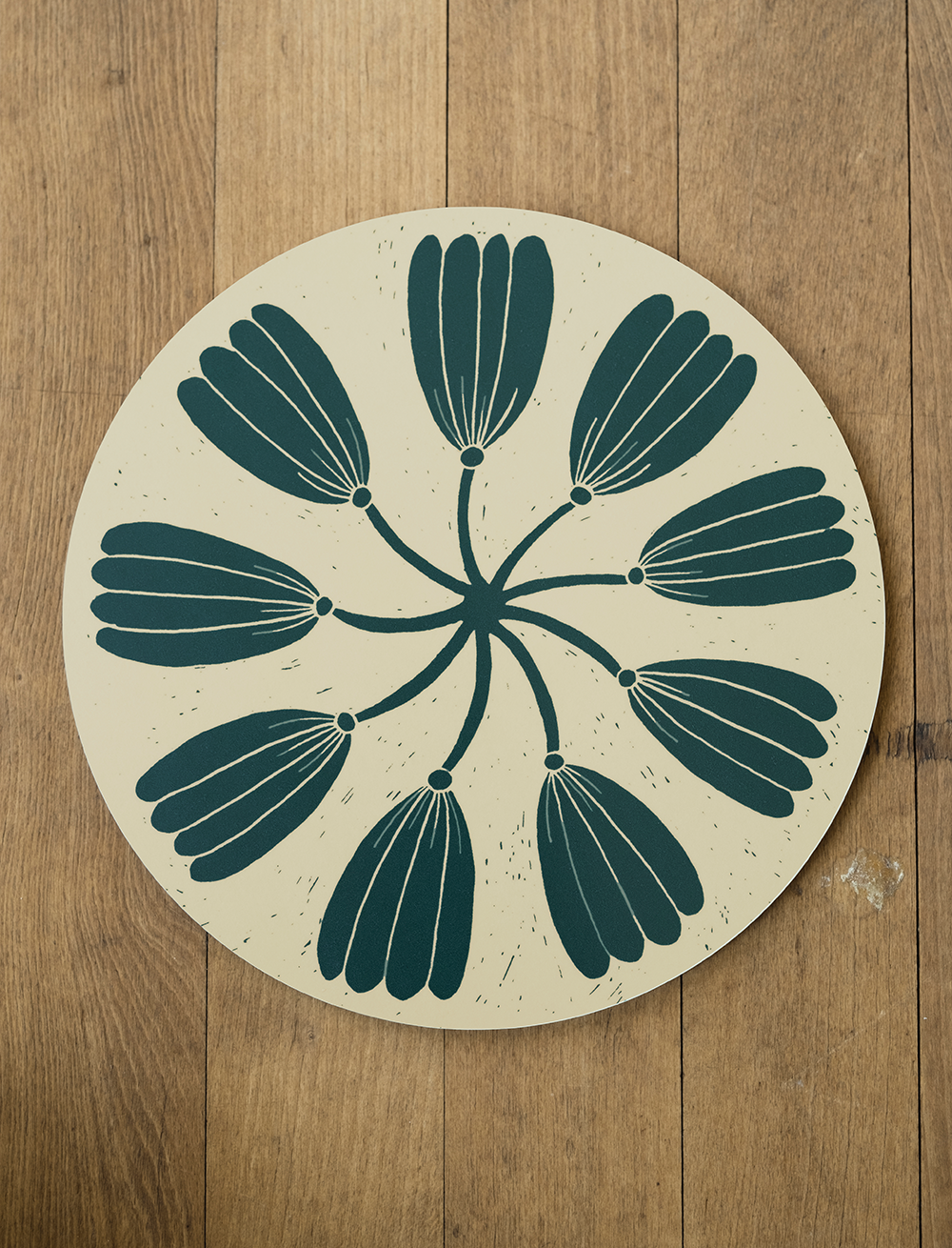 KRANS POT MAT, YELLOW/GREEN