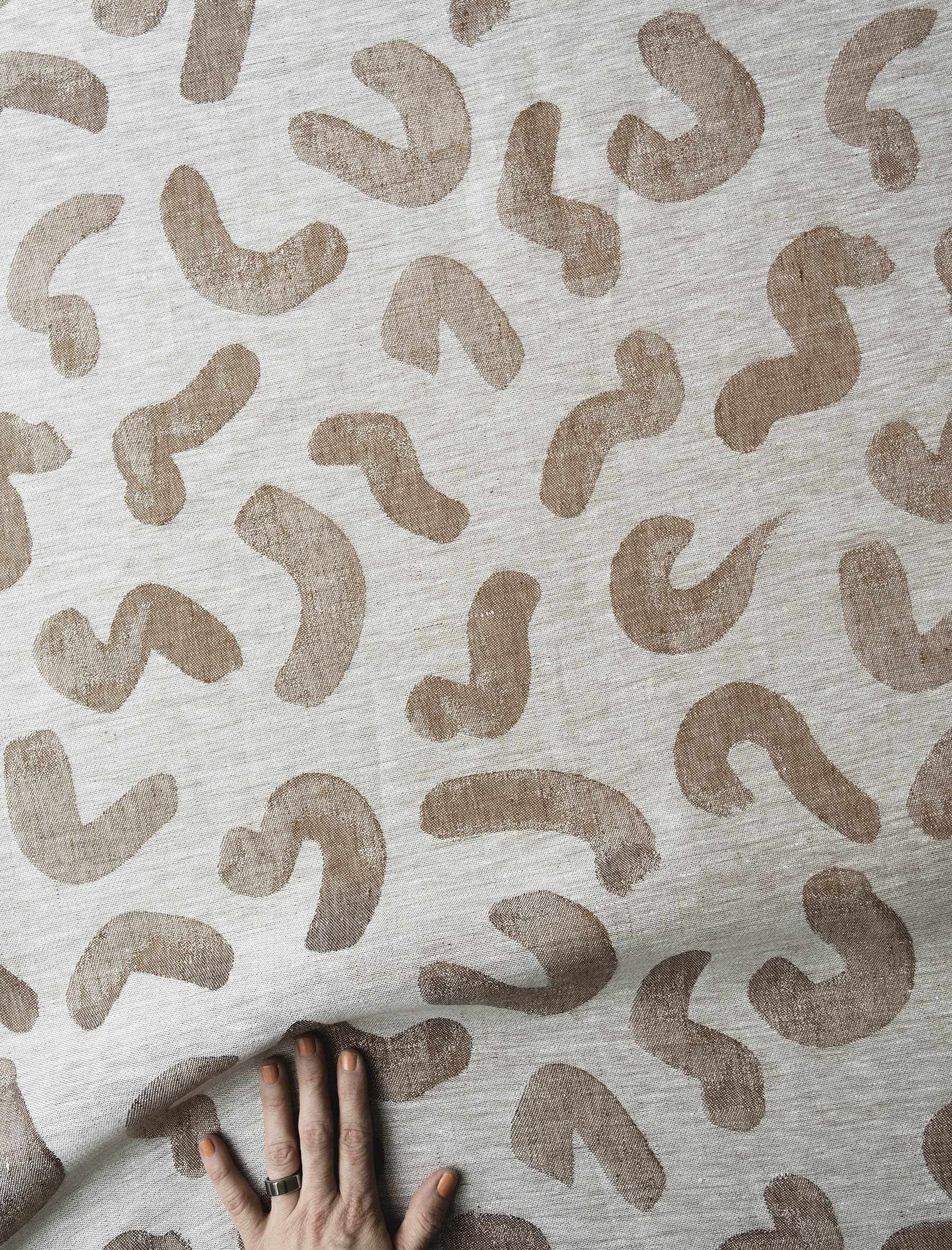 UDON LINEN FABRIC, BROWN