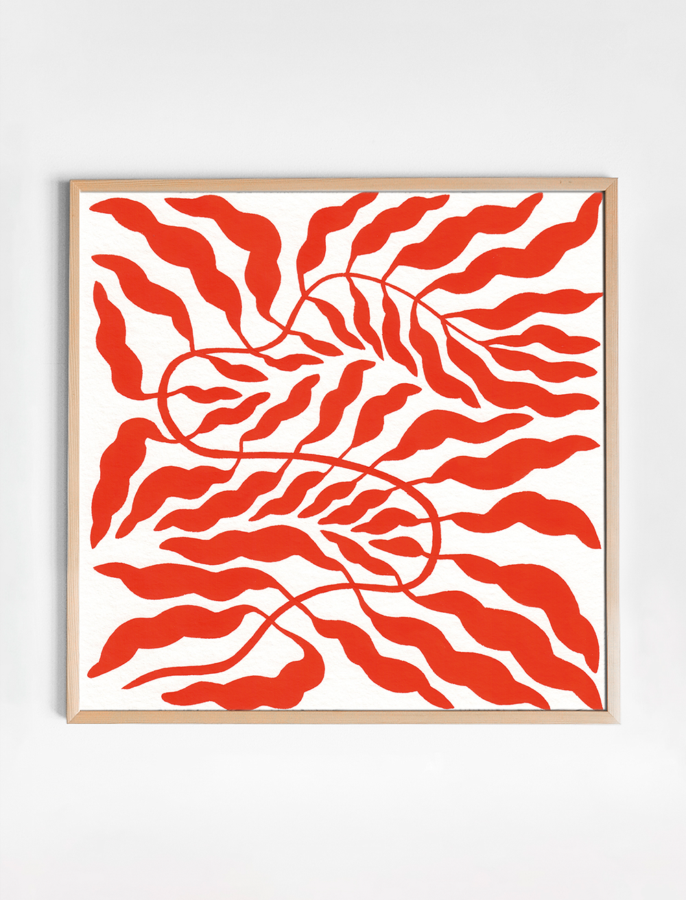 ORANGE RED LEAF POSTER