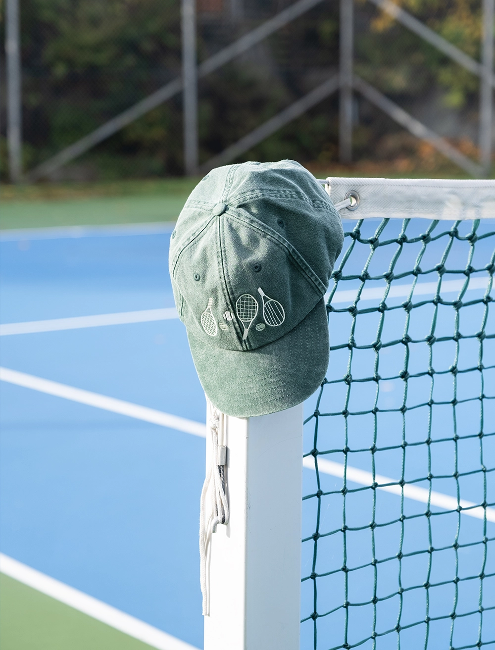 TENNIS CAP, WASHED Vintage Green