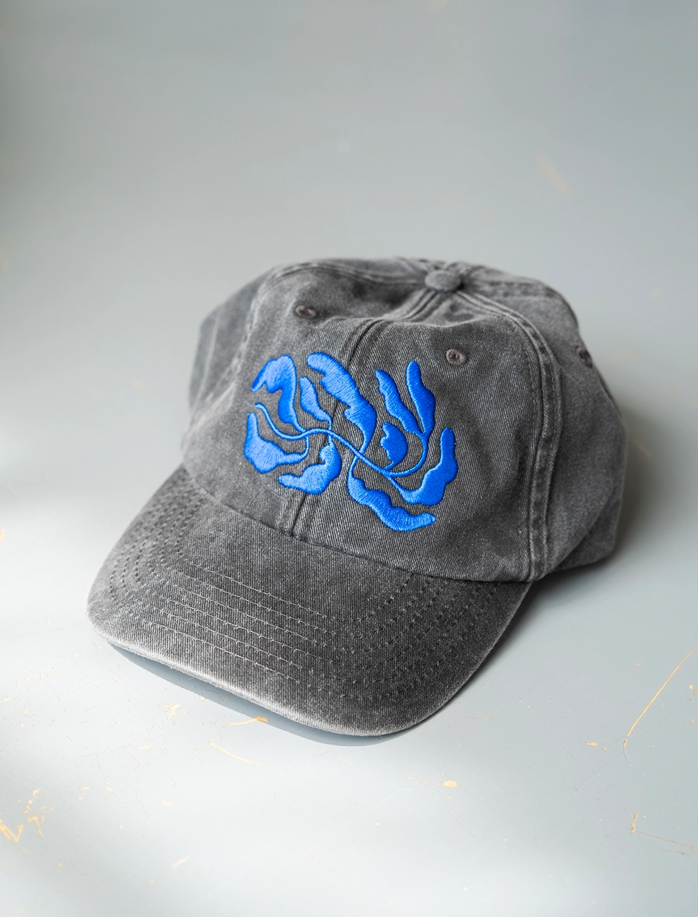 LEAVES CAP, WASHED Black
