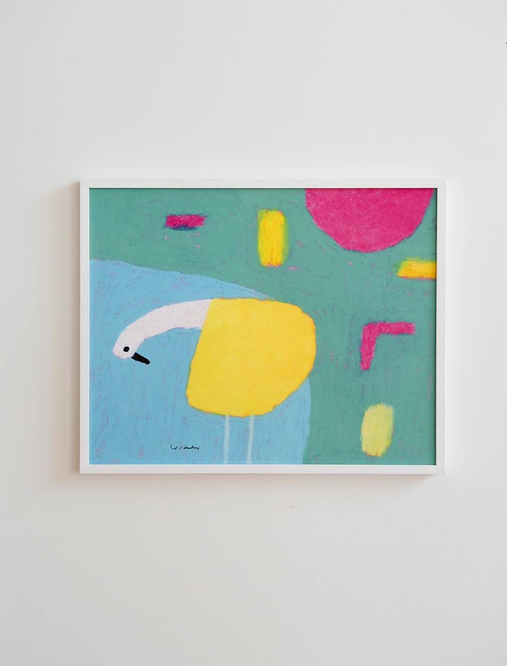 A BIRD IN THE LAKE POSTER 40x50 cm