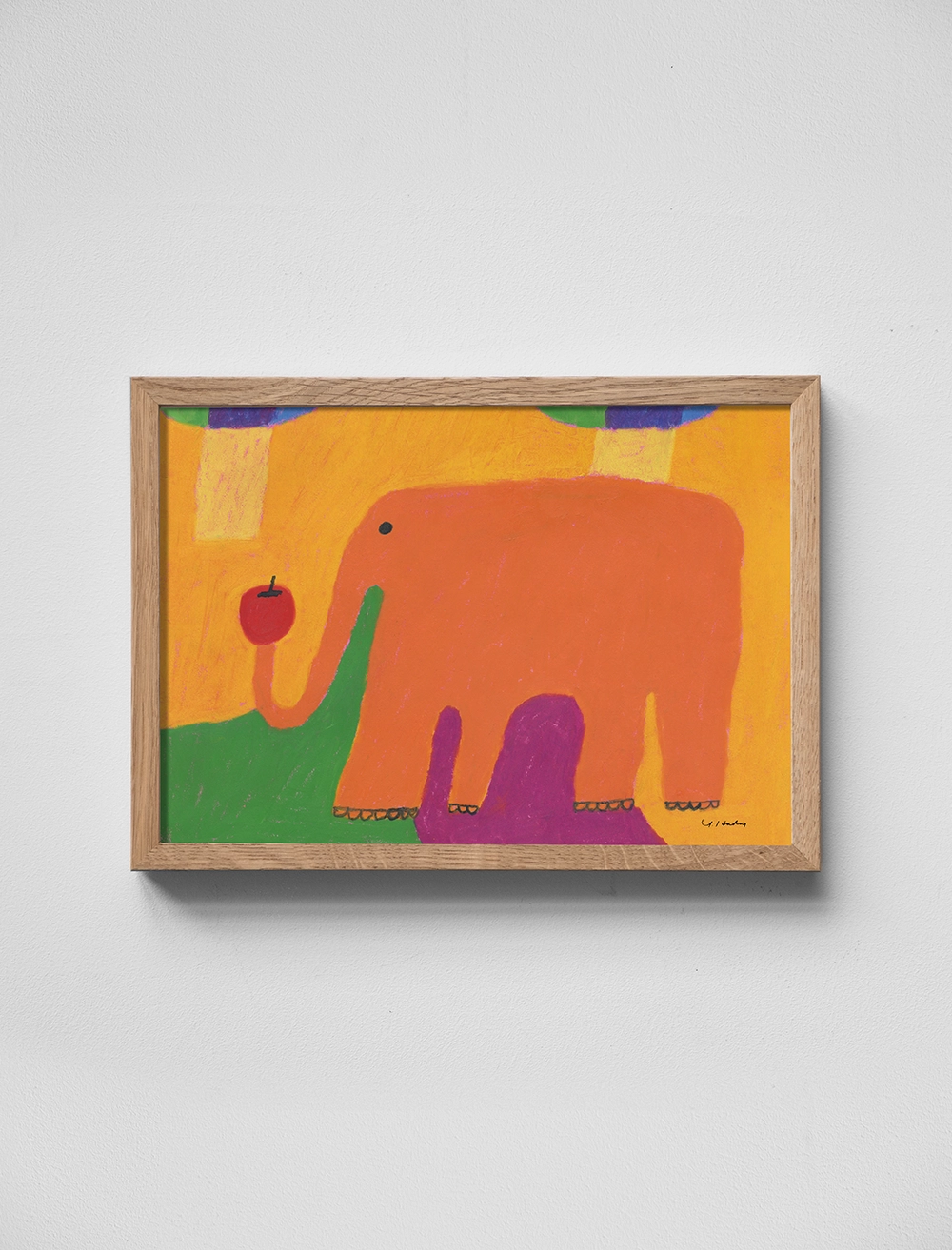 ORANGE ELEPHANT POSTER 21x30 cm
