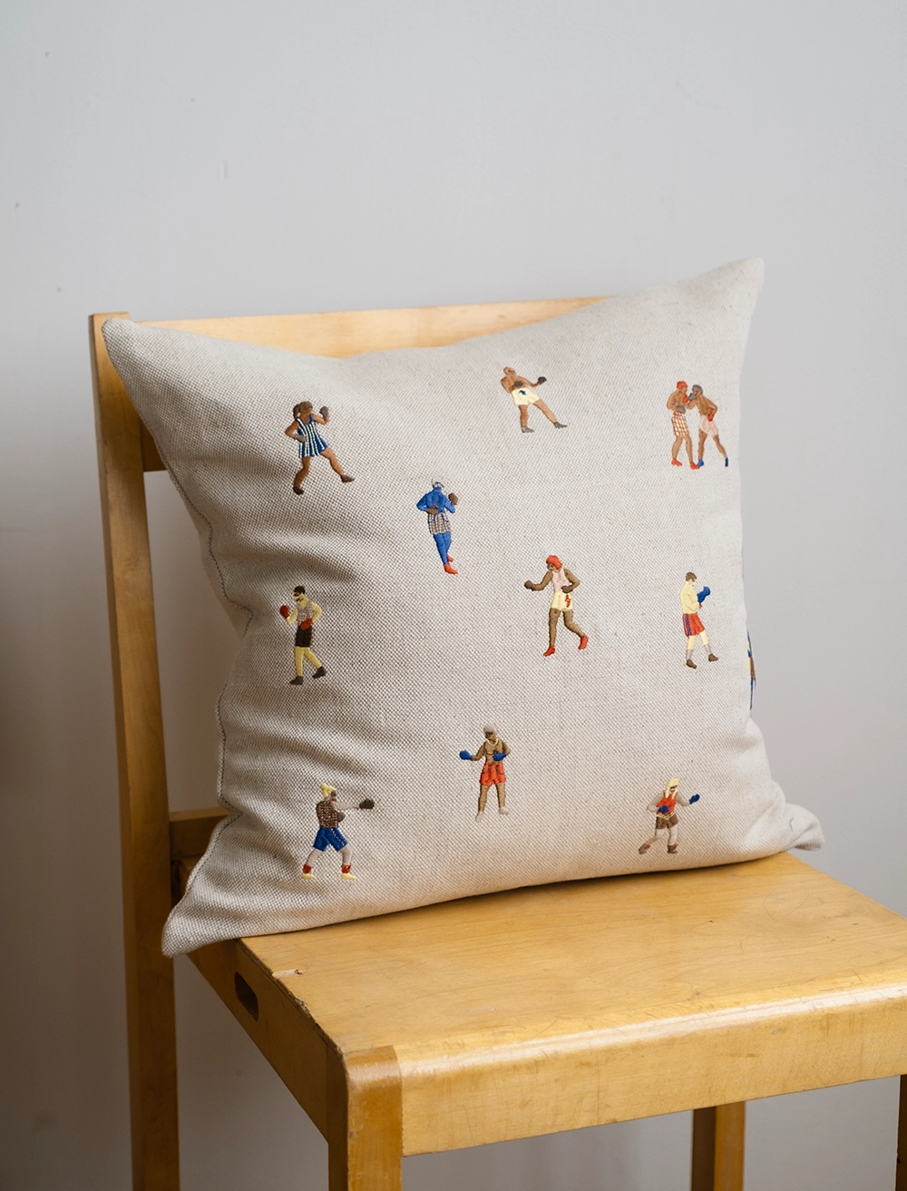 BOXERS EMBROIDERED CUSHION COVER