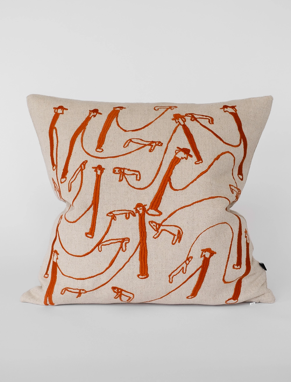 DOG WALK EMBROIDERED CUSHION COVER